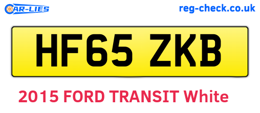 HF65ZKB are the vehicle registration plates.