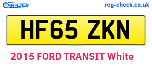 HF65ZKN are the vehicle registration plates.