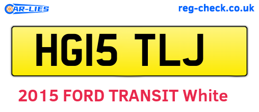HG15TLJ are the vehicle registration plates.