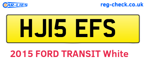 HJ15EFS are the vehicle registration plates.