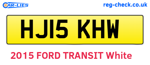 HJ15KHW are the vehicle registration plates.