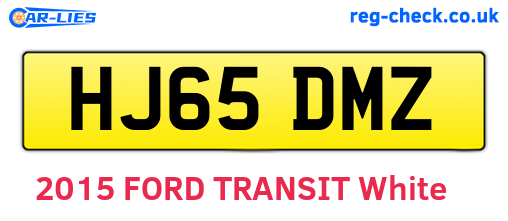 HJ65DMZ are the vehicle registration plates.