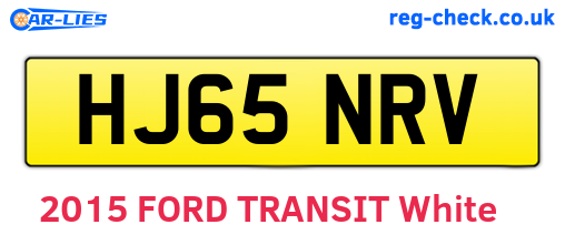 HJ65NRV are the vehicle registration plates.