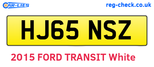 HJ65NSZ are the vehicle registration plates.