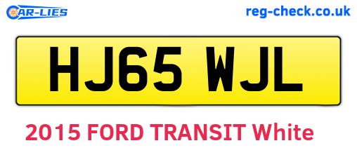 HJ65WJL are the vehicle registration plates.