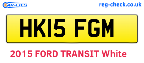 HK15FGM are the vehicle registration plates.