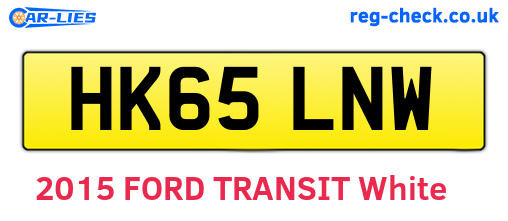 HK65LNW are the vehicle registration plates.