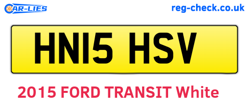 HN15HSV are the vehicle registration plates.