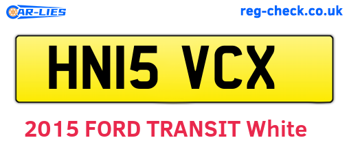 HN15VCX are the vehicle registration plates.