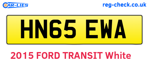 HN65EWA are the vehicle registration plates.
