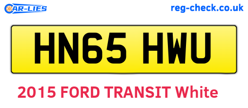 HN65HWU are the vehicle registration plates.