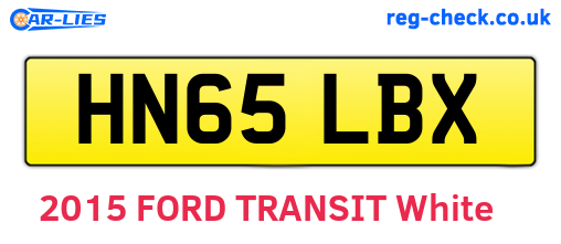 HN65LBX are the vehicle registration plates.