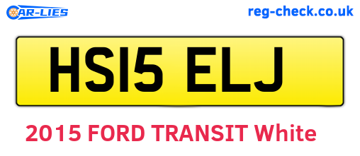 HS15ELJ are the vehicle registration plates.