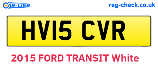 HV15CVR are the vehicle registration plates.
