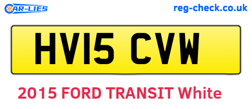 HV15CVW are the vehicle registration plates.