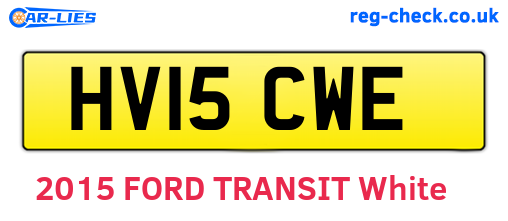 HV15CWE are the vehicle registration plates.