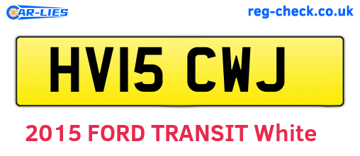 HV15CWJ are the vehicle registration plates.