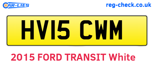 HV15CWM are the vehicle registration plates.