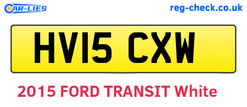 HV15CXW are the vehicle registration plates.