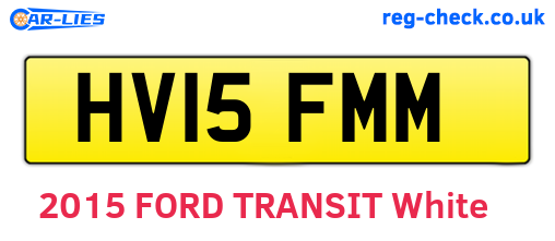 HV15FMM are the vehicle registration plates.