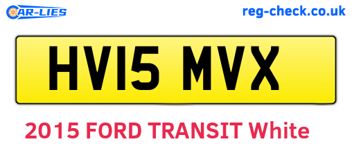 HV15MVX are the vehicle registration plates.
