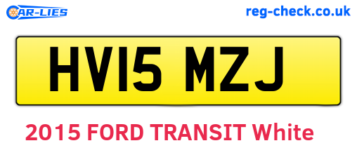 HV15MZJ are the vehicle registration plates.
