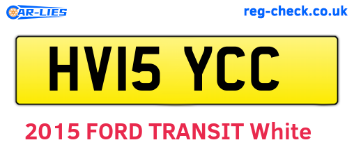 HV15YCC are the vehicle registration plates.