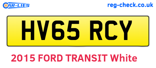 HV65RCY are the vehicle registration plates.