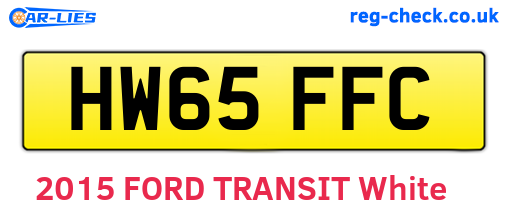 HW65FFC are the vehicle registration plates.