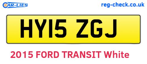 HY15ZGJ are the vehicle registration plates.