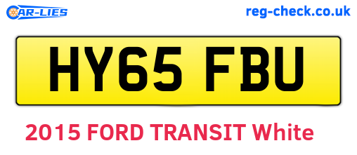 HY65FBU are the vehicle registration plates.