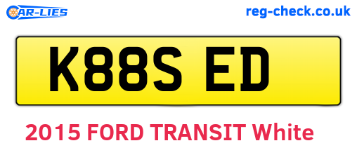 K88SED are the vehicle registration plates.