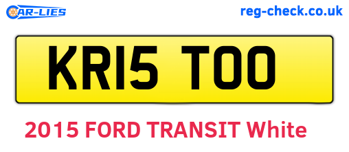 KR15TOO are the vehicle registration plates.