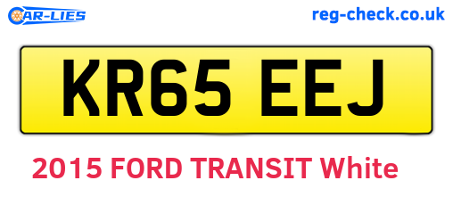 KR65EEJ are the vehicle registration plates.