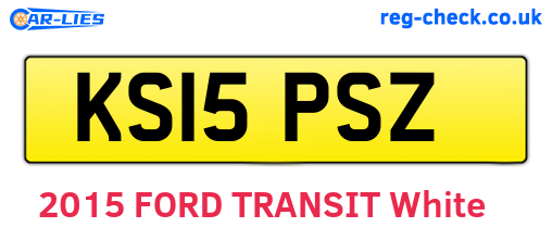 KS15PSZ are the vehicle registration plates.