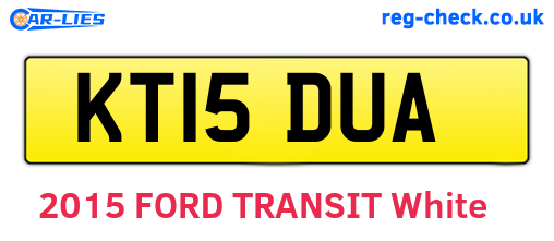 KT15DUA are the vehicle registration plates.