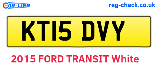KT15DVY are the vehicle registration plates.