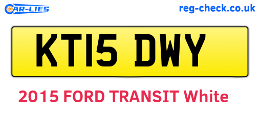 KT15DWY are the vehicle registration plates.