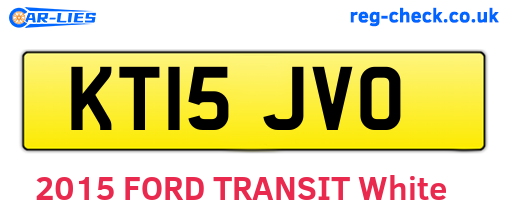 KT15JVO are the vehicle registration plates.