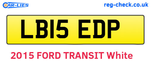 LB15EDP are the vehicle registration plates.