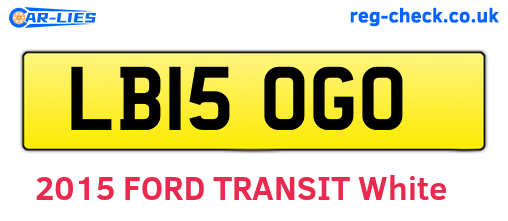 LB15OGO are the vehicle registration plates.