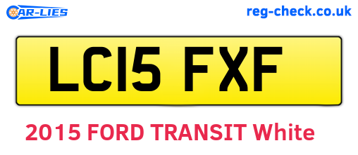 LC15FXF are the vehicle registration plates.