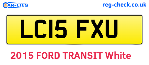 LC15FXU are the vehicle registration plates.