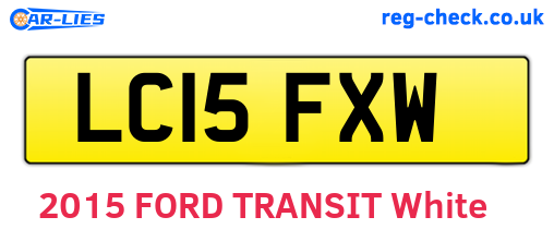 LC15FXW are the vehicle registration plates.
