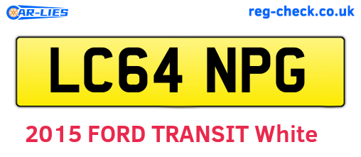 LC64NPG are the vehicle registration plates.