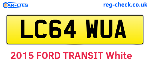 LC64WUA are the vehicle registration plates.