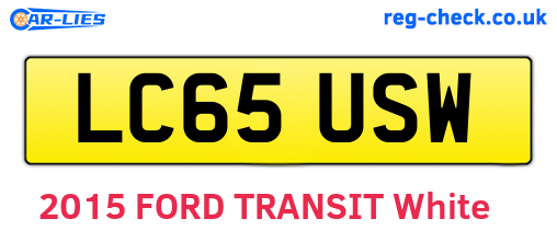 LC65USW are the vehicle registration plates.