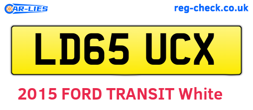 LD65UCX are the vehicle registration plates.
