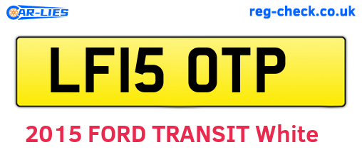 LF15OTP are the vehicle registration plates.