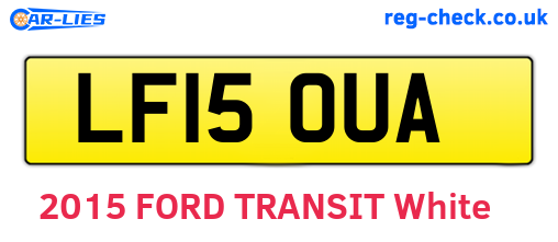 LF15OUA are the vehicle registration plates.